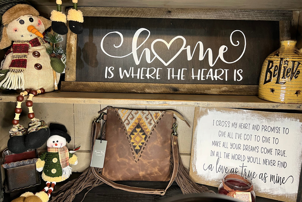 Leather fringe crossbody purse 5-2-0-8